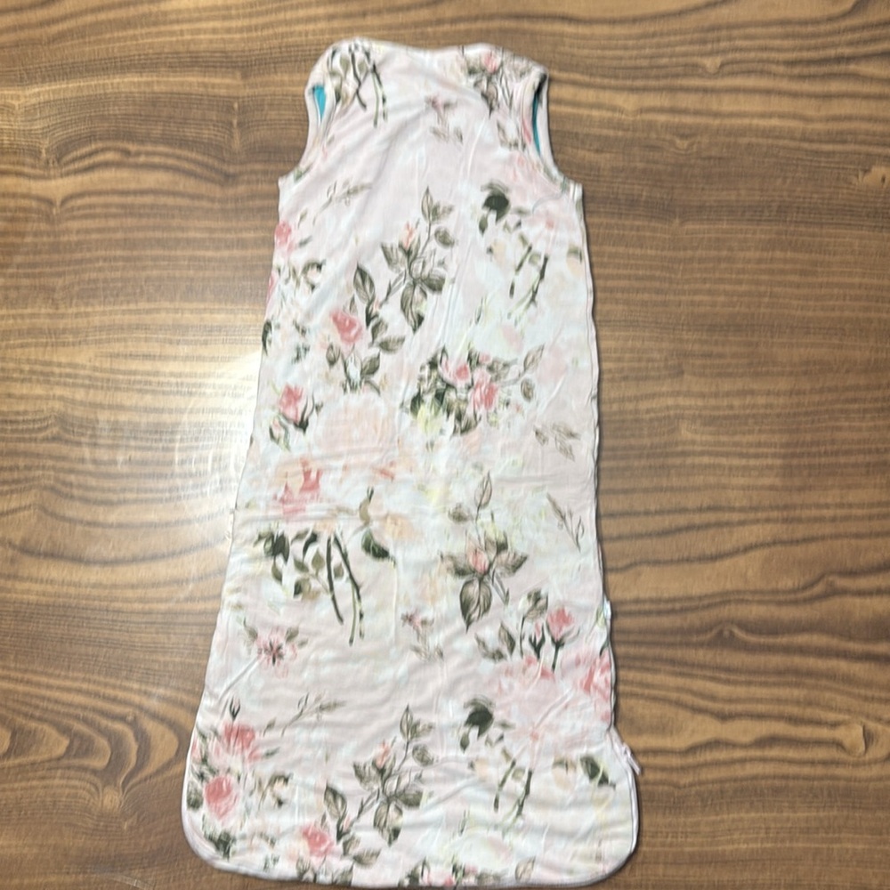 Posh Peanut Floral Kids Pajamas Sleep Sack - Pink and Green - Picture 2 of 3